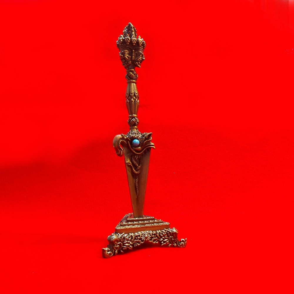 手作 純銅 密教法具 馬頭明王金剛杵35cm5 【公式通販】