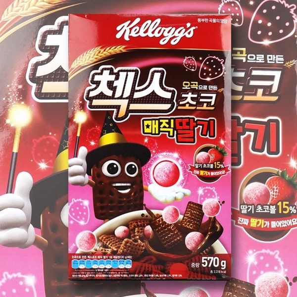 韓國 Kellogg 家樂氏 草莓巧克力麥片 570g【櫻桃飾品】【27834】