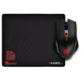 米米特3C數位–曜越 塔龍 TALON Elite RGB 滑鼠與滑鼠墊組合/MO-TER-WDOTBK-01