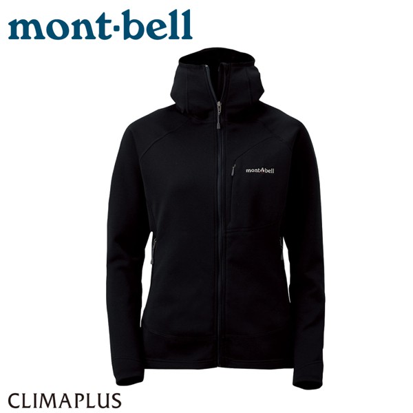Mont-Bell 日本 女 Trail Action 連帽外套《黑》/1106543/刷毛外套/四向彈性/悠遊山水