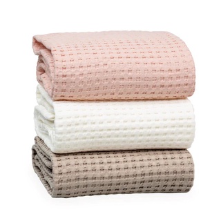 加拿大lulujo 透氣華夫格嬰兒毯(3色可選)透氣毯|冷氣毯|防風毯|萬用毯【麗兒采家】