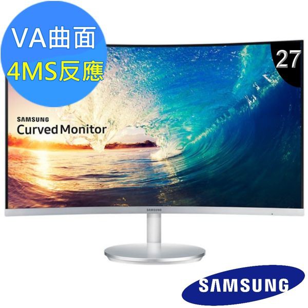 SAMSUNG 三星 C27F591FDE 27型VA曲面 寬螢幕 內附HDMI線