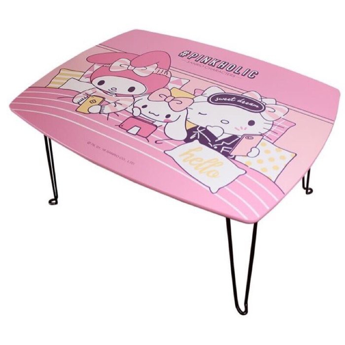 正版授權 Hello Kitty 長桌 折疊桌 和室桌 筆電桌 木製桌 綜合款-粉色 SY-1004