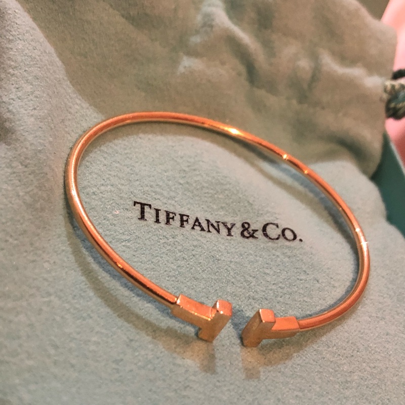 Tiffany &amp; Co. AU750 18K 玫瑰金手環