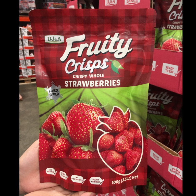 好市多 Costco代購 Dj&amp;A 冷凍乾燥草莓