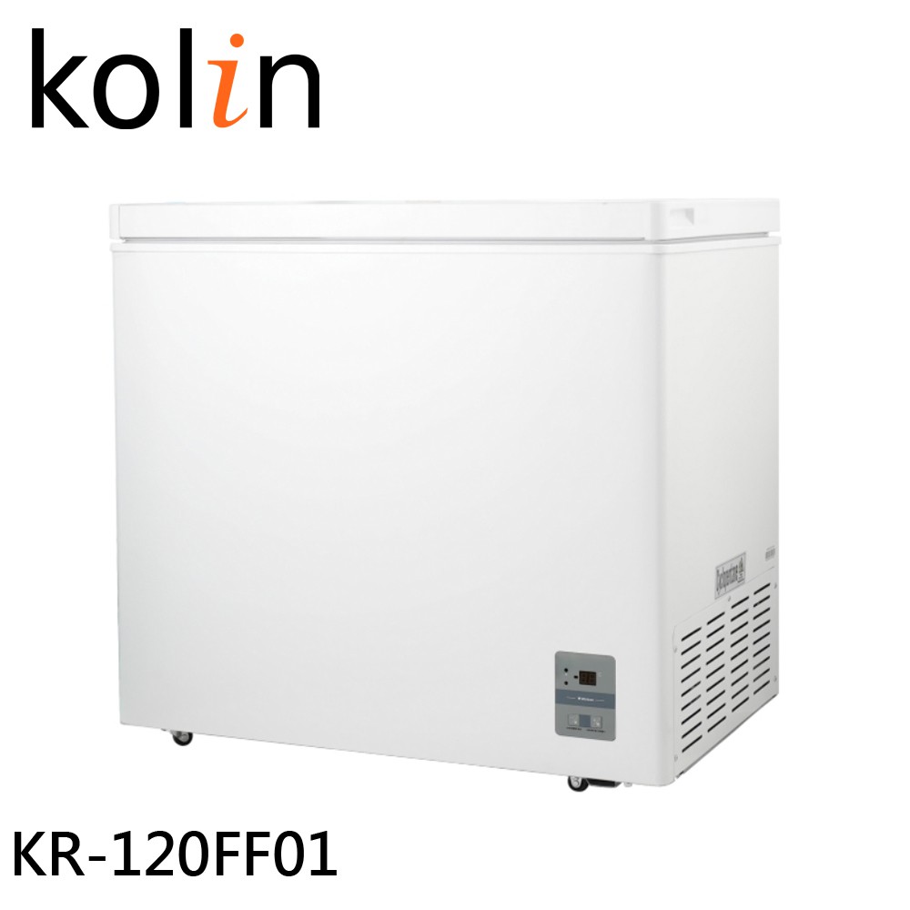 Kolin 歌林 196L 無霜冷藏/冷凍二用臥式冰櫃-珍珠白 KR-120FF01 大型配送