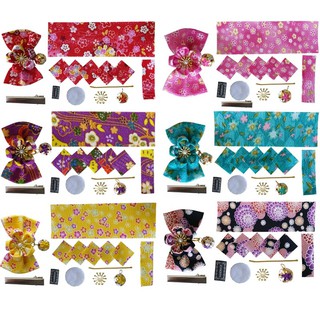日系蝴蝶結和風髮飾 材料包 (多款)