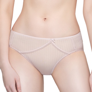 SWEAR 思薇爾 青春日記系列 M-XXL 素面 中腰 三角 女內褲 (山櫻粉)