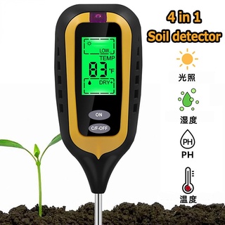 四合一土壤檢測儀PH酸鹼度溼度光照度溫度水分測試筆園藝花草檢測