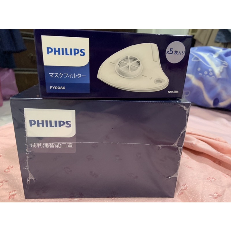 【公司正品PHILIPS飛利浦】智能口罩 口罩型空氣清淨機+一組專用濾網（5片）