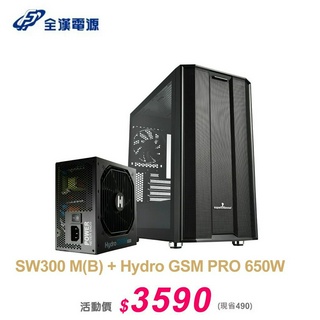 視博通 SW300 M Type-C 黑 白 + 全漢 FSP HGS-650M 650W 金牌 電源