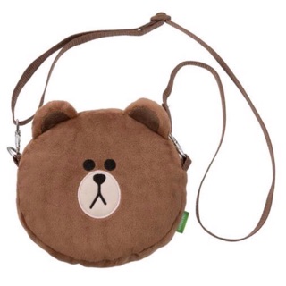 💕正版熊大包包 化妝包 肩揹包 可愛 line friends 5.5吋手機可容納 交換禮物 聖誕禮物小包側揹包