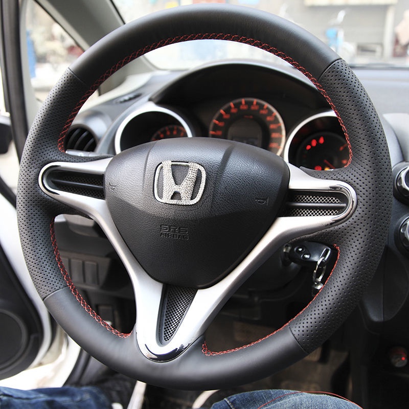 【新車界】新老款本田  Honda Fit  City 真皮 牛皮 手縫方向盤套 方向盤皮套