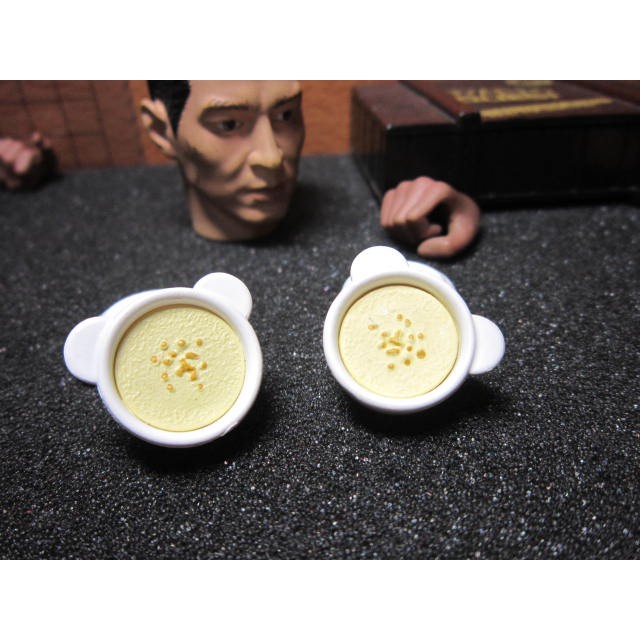 U5伙房單位 mini模型1/6擬真小熊碗玉米濃湯模型一個
