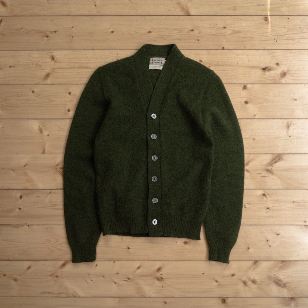 《白木11》 🇺🇸 60s vintage mohair cardigan 美國製 墨綠 羊毛 馬海毛 針織 毛衣 外套