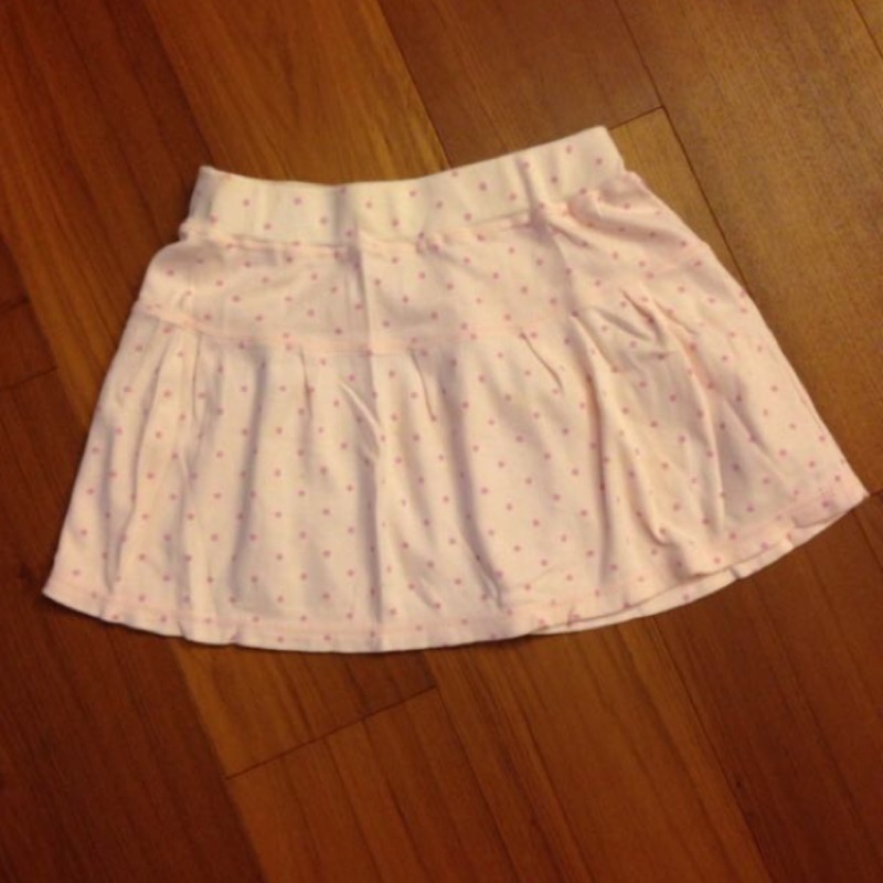 🌸運動風粉紅棉質點點短裙💕