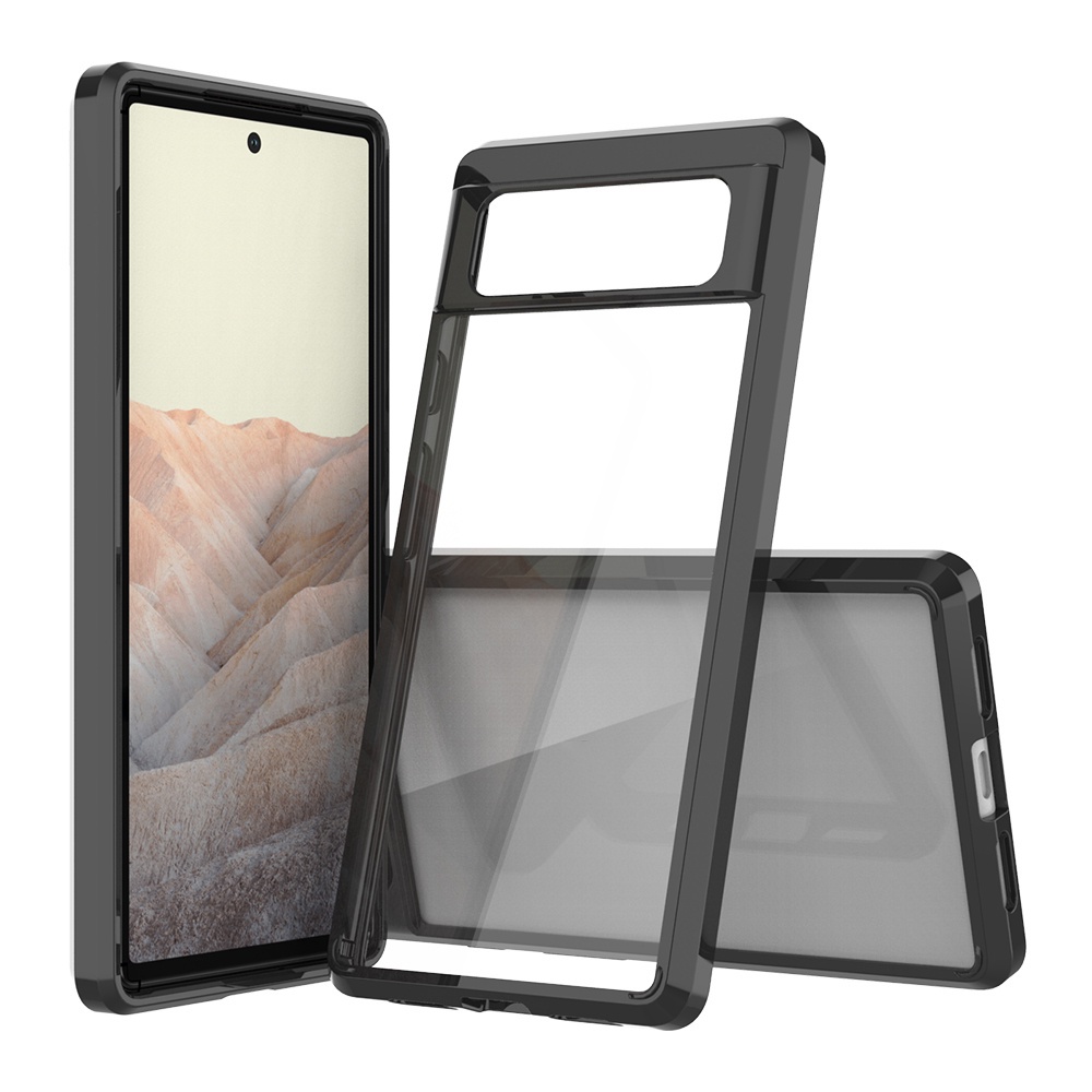 手機殼適用於Google Pixel 6 Pro 透明亞克力防震塑料TPU混合保護殼