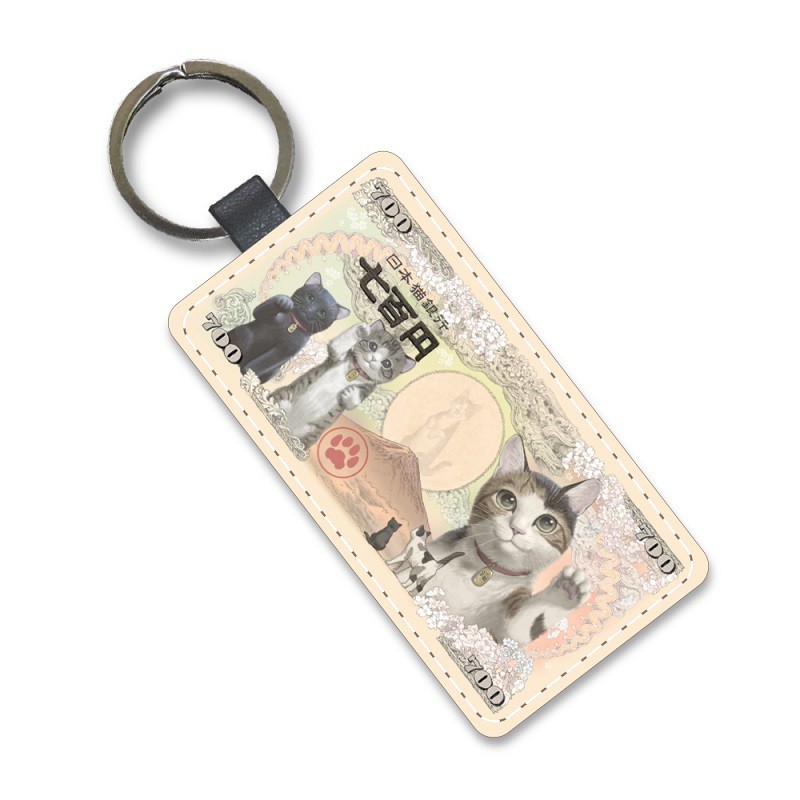 七百圓招福貓鑰匙圈furbaby 日本直送 猫福猫紙鈔 蝦皮購物