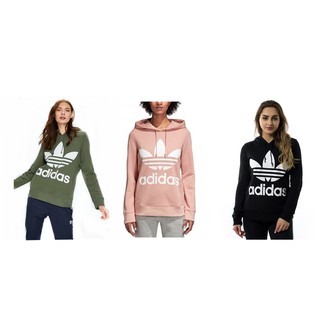 Adidas Originals Trefoil Hoodie 基本款 帽T 黑 粉 綠 女款 【高冠國際】