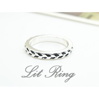 【Lit Ring】古銀麥穗雕刻花紋戒指。復古 仿舊 波希米亞 民族風 黑色 稻穗 箭頭 麻花 交錯 斜紋 戒指 飾品