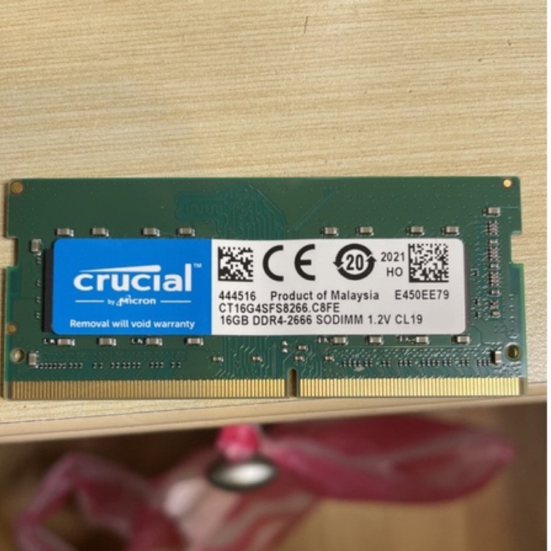 美光 筆電記憶體 16GB DDR4-2666