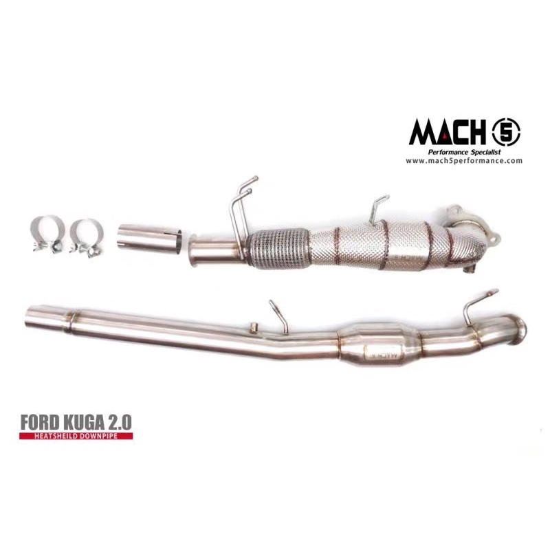 FORD 2020 KUGA 2.0t  Mach5高流量直通當派#福特#downpipe#排氣管#頭段