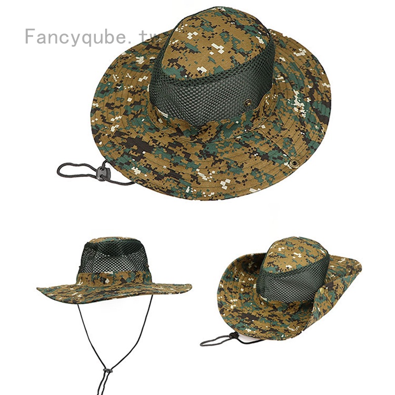 戶外帽數位迷彩帽漁夫帽 釣魚帽防晒遮陽帽 大簷帽登山帽奔尼帽