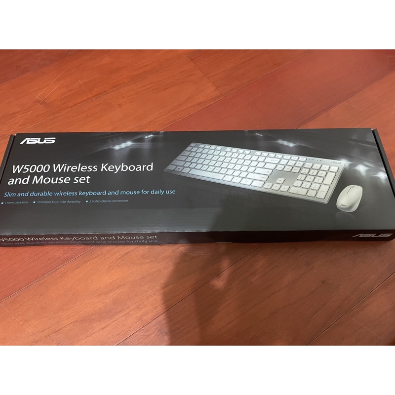 全新 ASUS 華碩 W5000 無線鍵盤滑鼠組 （黑灰配色）無線鍵盤 無線滑鼠