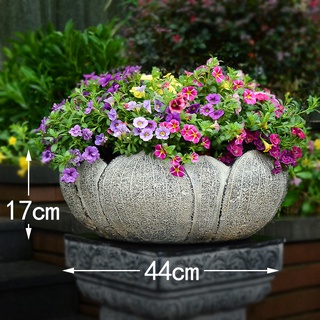 陽台花園布置別墅門口大花盆仿石墩子水泥花槽底座戶外庭院花壇 蝦皮購物