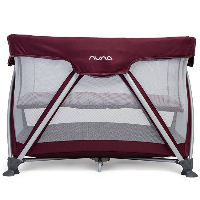 nuna sena 功能嬰兒床二合一遊戲床寶寶床莓紅一秒收拉 蝦皮購物