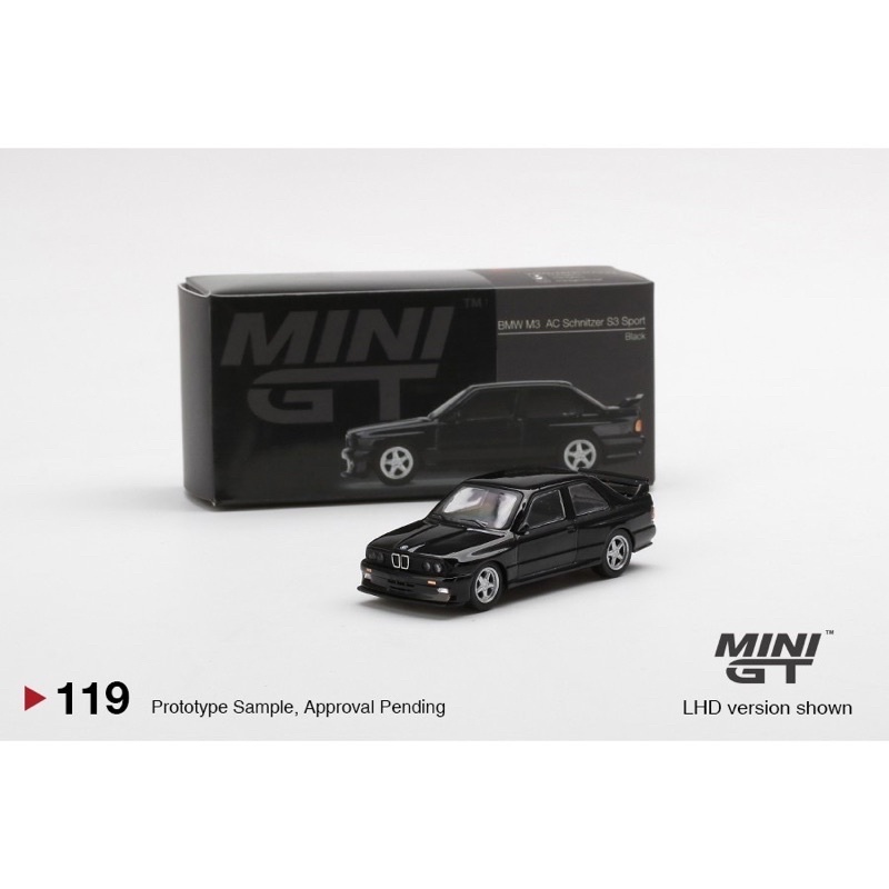 全新 國際版 MINI GT 1/64 BMW E30 黑色 M3 AC Schnitzer S3 Sport #119