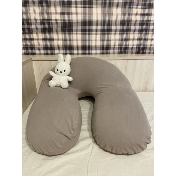 二手Yogibo Support 室內U型枕 淺灰色 送miffy 娃娃