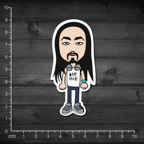FG派對人►蛋糕哥 STEVE AOKI Q版人像 電音貼紙 耐刮防水貼紙 電音 派對周邊 行李箱貼紙