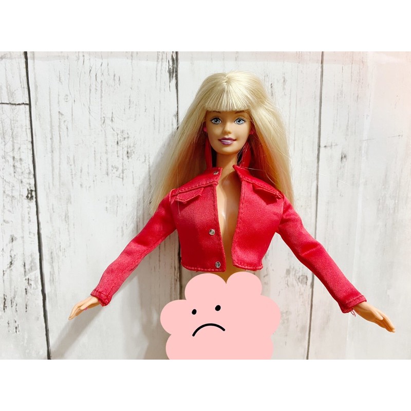 Barbie芭比絕版 芭比大人服裝 紅色夾克外套時尚時髦帥氣二手玩具娃娃衣服娃娃配件夢幻便宜出清隨便賣