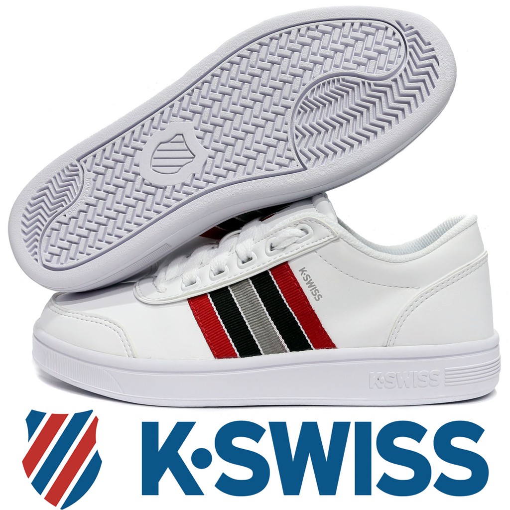 鞋大王K-SWISS 05853-136 白色 全皮質休閒運動鞋(全尺寸)【特價出清】826K