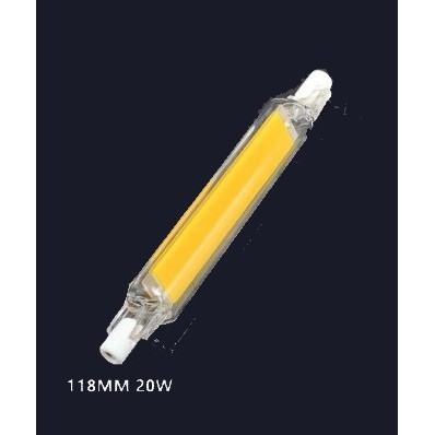 玻璃R7S J-TYPE LED 118mm 20W 黃光 COB 替代鹵素燈 電壓220V