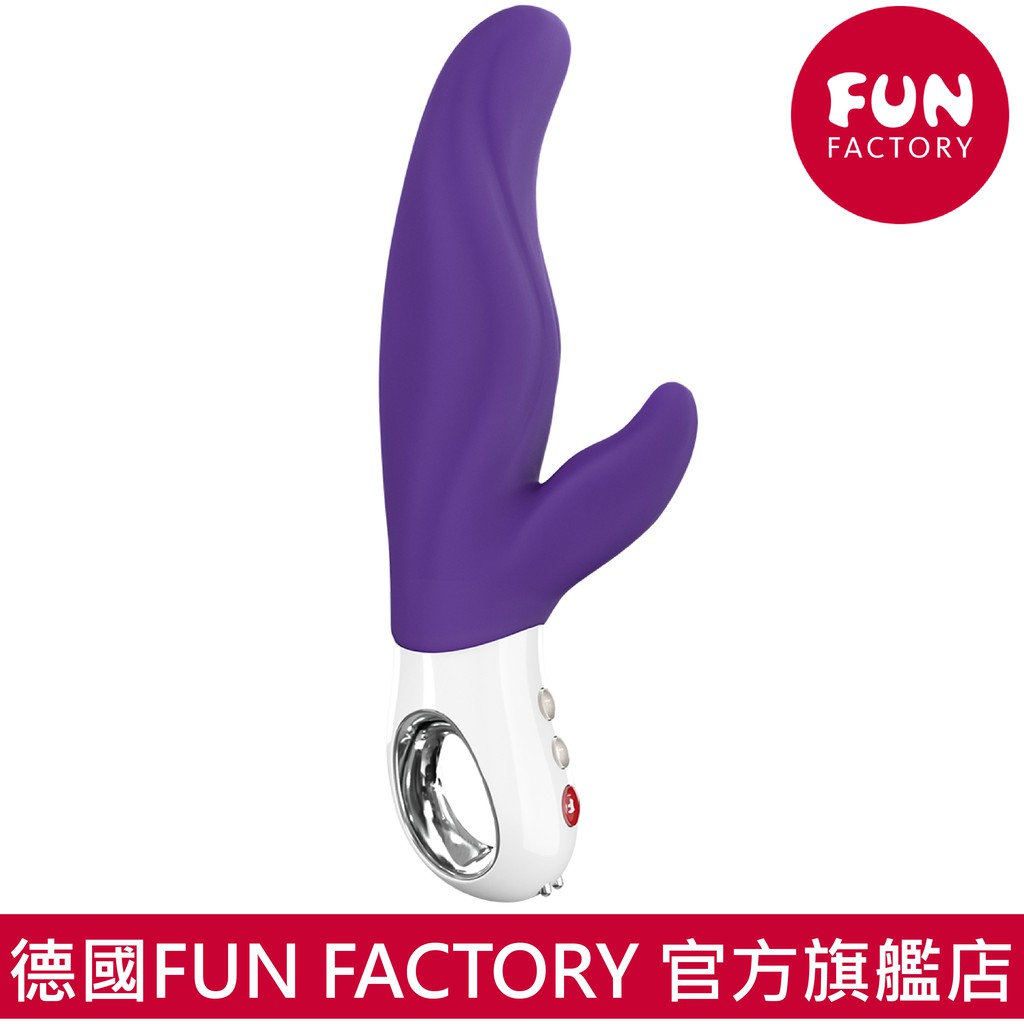 [台灣公司貨] 德國Fun Factory Lady BI 碧玉夫人(中) 雙重時尚奢華按摩棒(紫)(充電式)