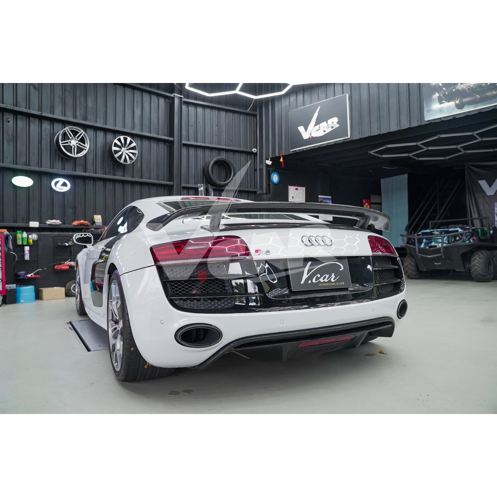 【V.Car】Audi 奧迪 R8 R款 碳纖維尾翼