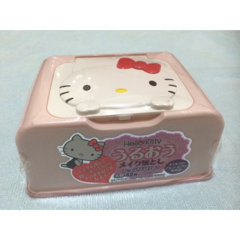 Hello Kitty 造型盒 眼唇卸妝濕紙巾 42枚