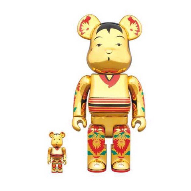 現貨 be@rbrick 晴空塔限定 電鍍 金大胖400%+100% 東京店鋪限定 福助 bearbrick 全新未拆