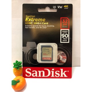 V30新規 SanDisk Extreme SDHC 32G 32GB 90MB C10 記憶卡 群光公司貨