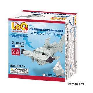 【LaQ】Q版錘頭鯊(88pcs) 日本製造立體3D拼接積木/益智玩具/臺灣獨家代理