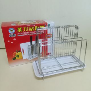 廚獅304不鏽鋼菜刀砧板架L型加大加厚款 刀板架 砧板架 菜板架 刀砧架 產地臺灣 菜刀架
