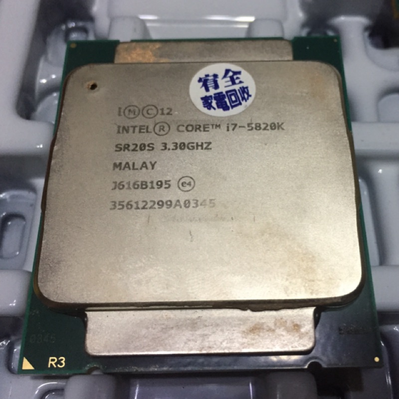 Intel 2011-3 i7-5820K 3.3G / 15M 6C12T SR20S 正式版 使用正常 X99 用