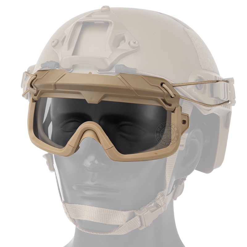 RST 紅星 - FAST頭盔用/頭戴式 兩用 分體護目鏡 風鏡 生存遊戲抗彈眼鏡 透明鏡片 .. 05129