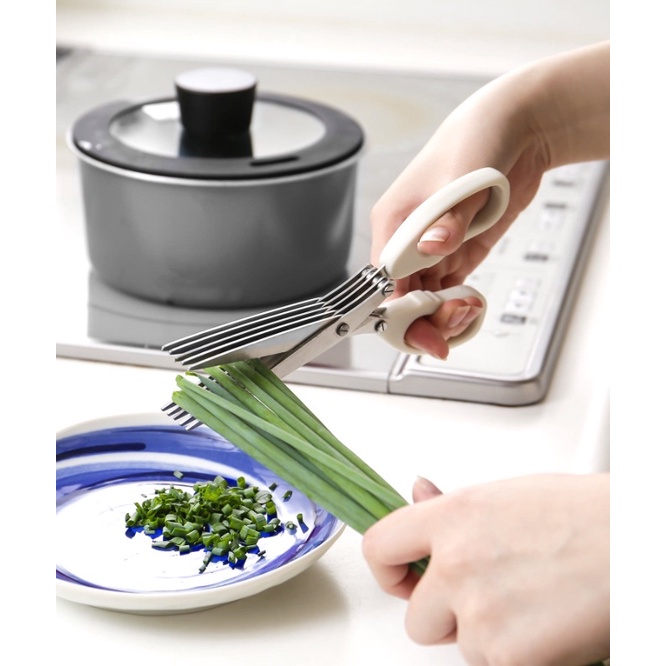 happiness日本代購🇯🇵3coins 廚房料理剪蔥神器 多層剪刀 料理剪刀 料理用剪刀 廚房用具 廚具 料理用品