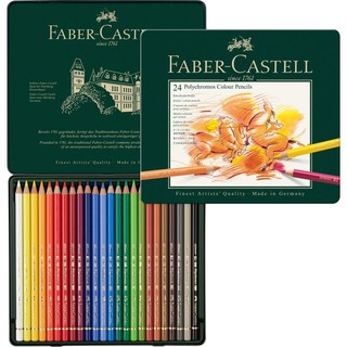 德國FABER-CASTELL輝柏 Artists 專家級 綠盒 油性色鉛筆-24色