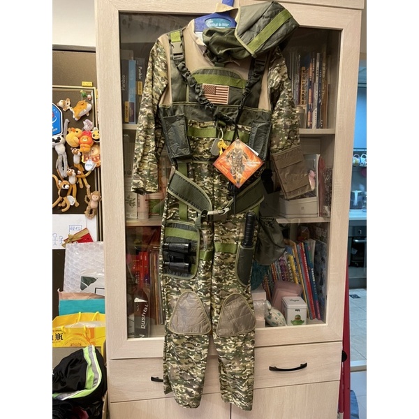 全新美國costco Adventure factory萬聖節變裝美國大兵軍人服裝7-8歲