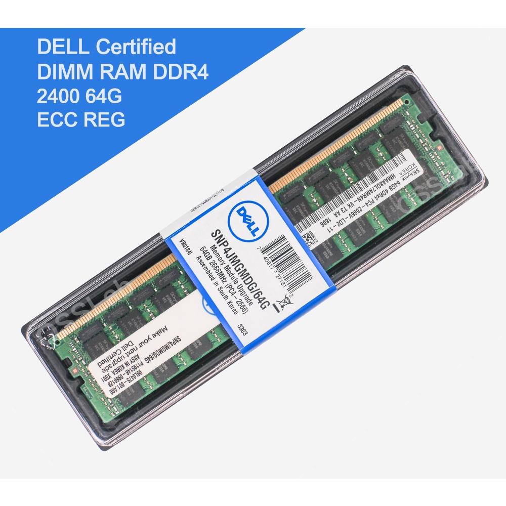 【OSSLab 弘昌電子】DELL全新原廠貨 ECC REG DDR4 64GB 2400MHz 伺服器專用記憶體