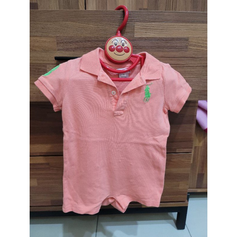 ～二手正品～Ralph Lauren polo橘色大馬包屁衣